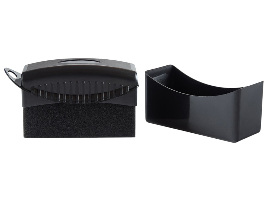 Аплікатор для чорніння гуми, пластик, щільна піна, 12×5,5×7см, колір чорний