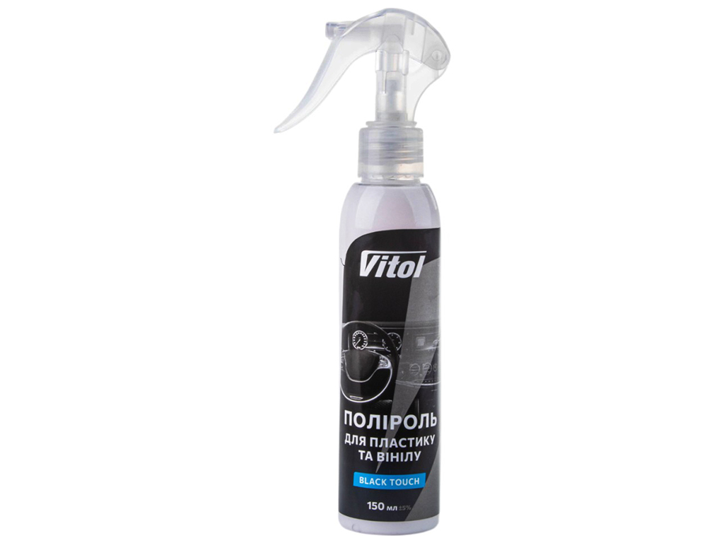 Полироль для пластика и винила Vitol Black Touch, 150мл