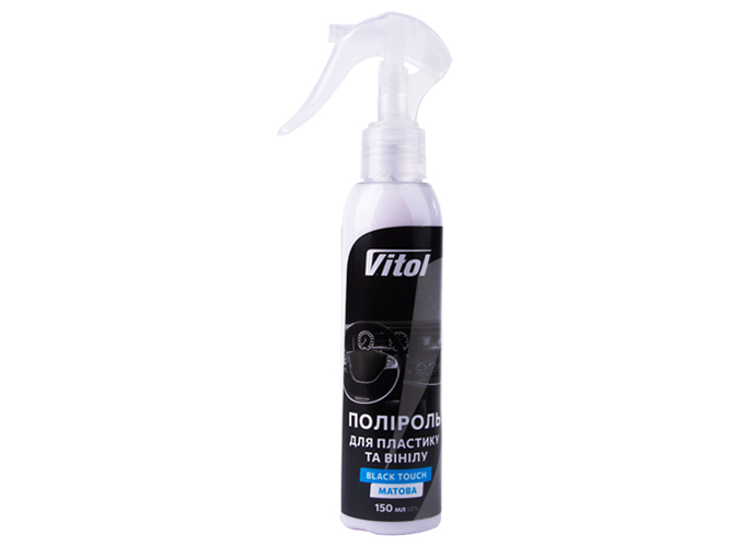 Полироль для пластика и винила Vitol Black Touch, матовая, 150мл