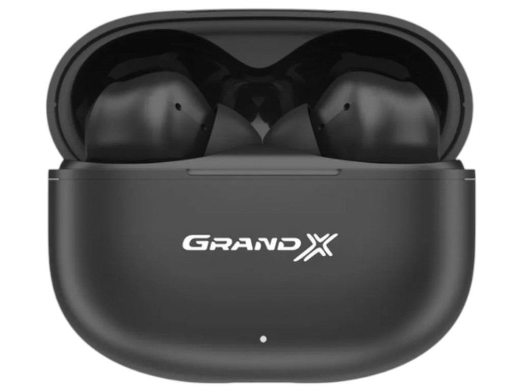 Наушники Grand-X GB-99B, вакуумные с микрофоном, беспроводное подключение,14,1×24×34мм, цвет черный