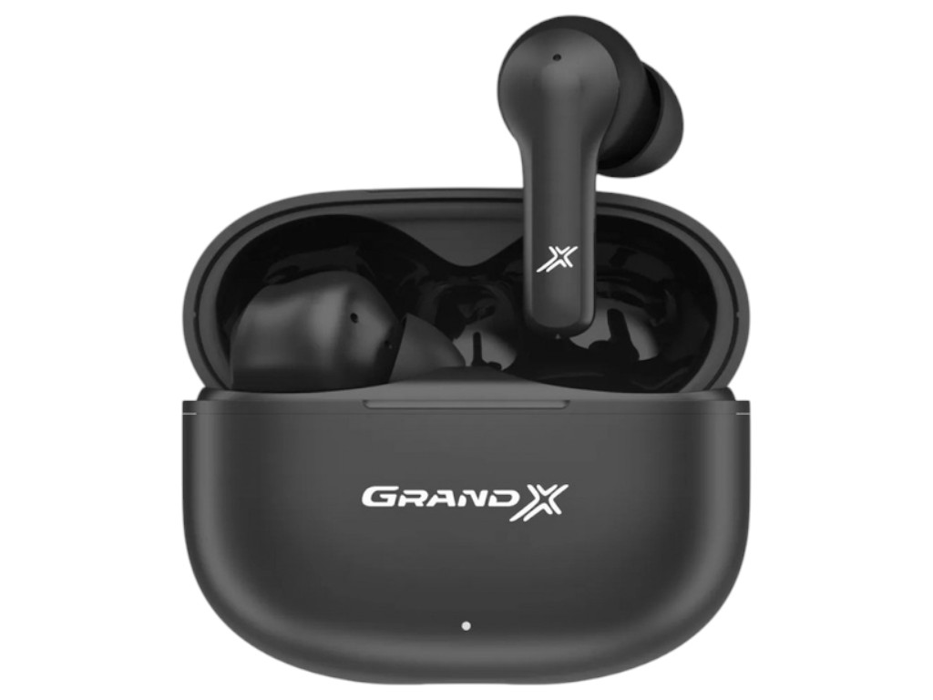 Наушники Grand-X GB-99B, вакуумные с микрофоном, беспроводное подключение,14,1×24×34мм, цвет черный