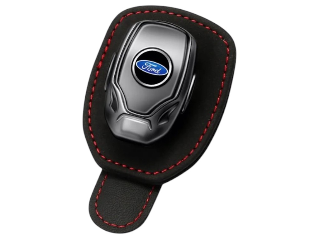 Держатель для очков и банковских карт Ford, кожа, цвет чёрный