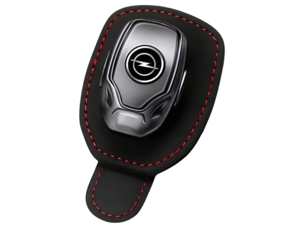 Держатель для очков и банковских карт Opel, кожа, цвет чёрный