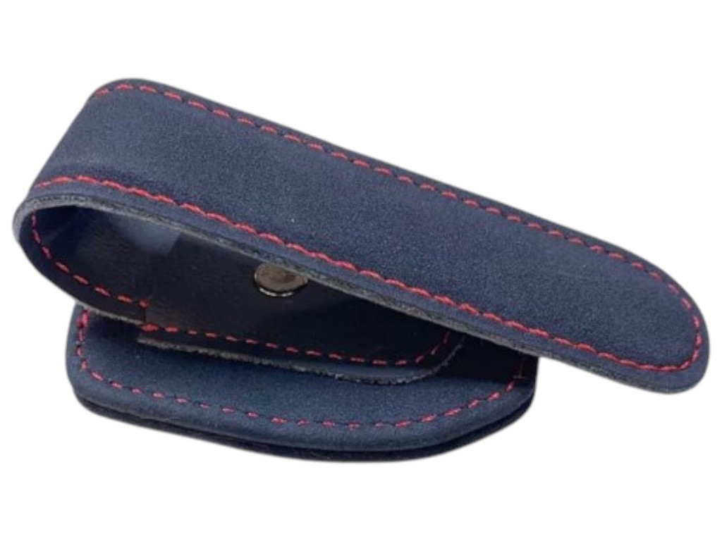 Держатель для очков и банковских карт Opel, кожа, цвет чёрный