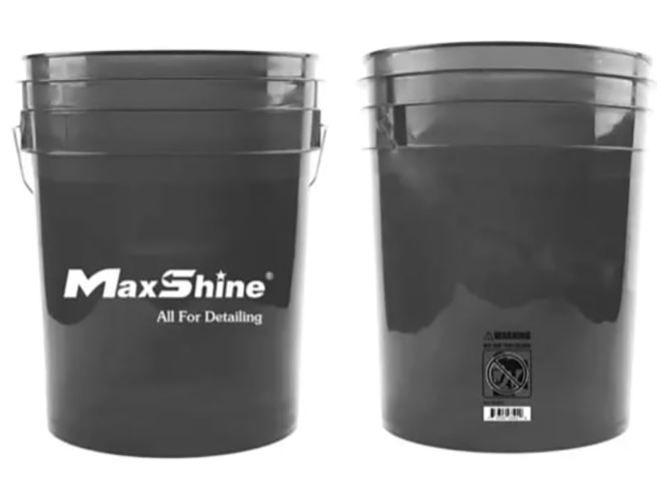 Відро для мийки MaxShine Detailing Bucket, чорне, прозоре, 20л