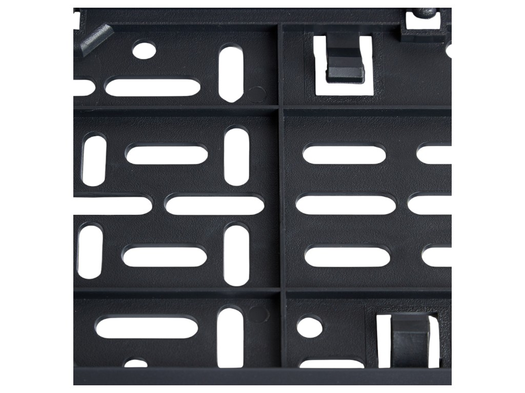 Рамка для автомобильного номера Vitol, стандарт европейский, хромированная надпись, цвет черный