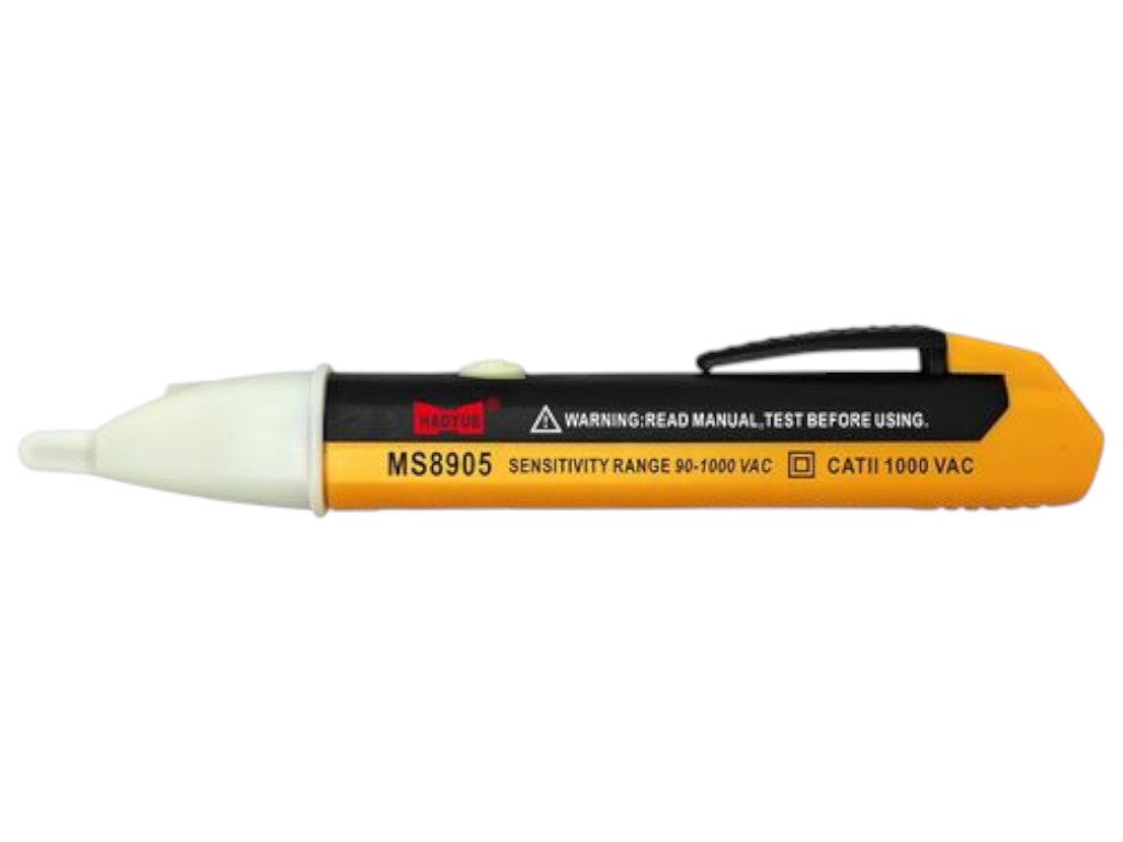 Тестер-индикатор напряжения бесконтактный AC Voltage Detector HAOYUE MS8905, 90–1000В,1,5Vх2 ААА