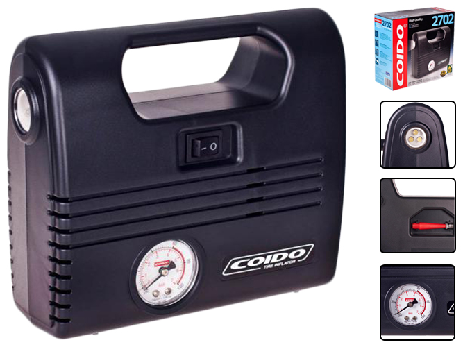 Компресор COIDO 2702 300psi манометр, ліхтар