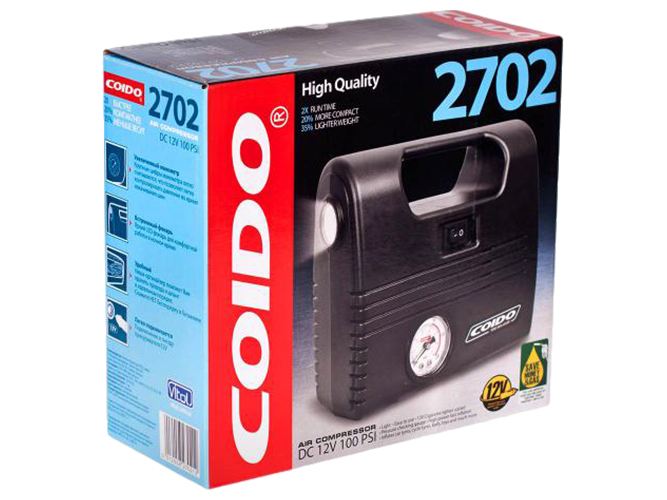 Компресор COIDO 2702 300psi манометр, ліхтар