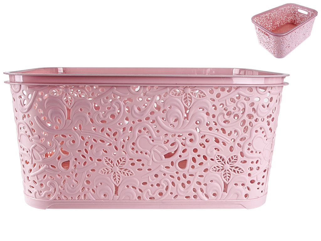 Кошик без кришки R plastic Ажур, 22л, 43,5x31x20,5см, пудра, 32209