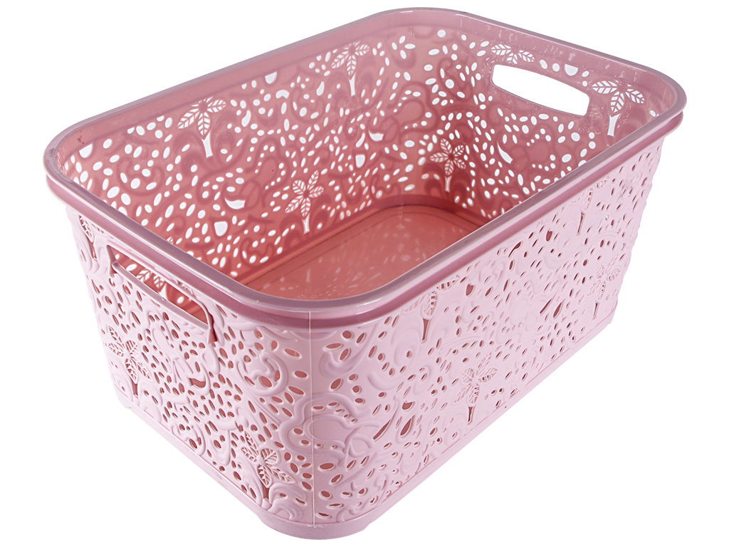 Кошик без кришки R plastic Ажур, 22л, 43,5x31x20,5см, пудра, 32209
