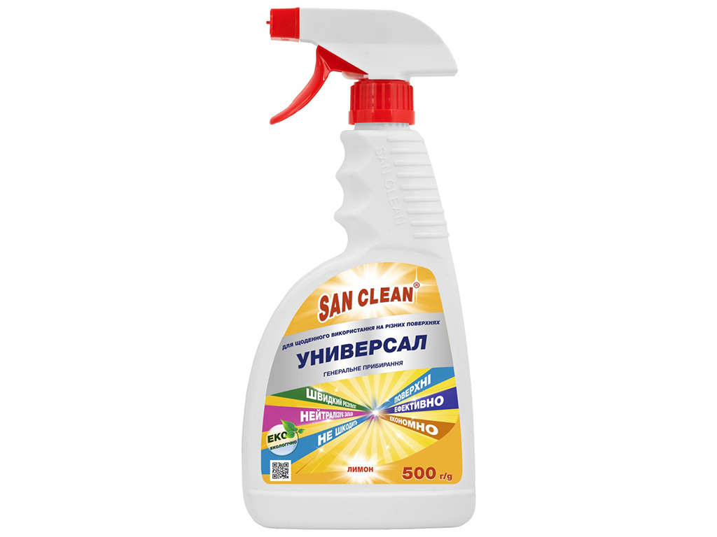 Универсальное средство San Clean Лимон, для генеральной уборки, с распылителем, 500мл