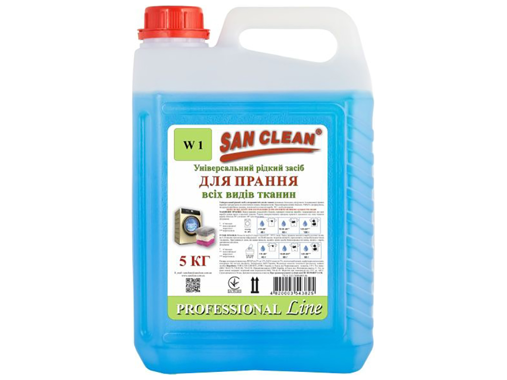 Гель для прання всіх видів тканин San Clean Professional Line, 5л