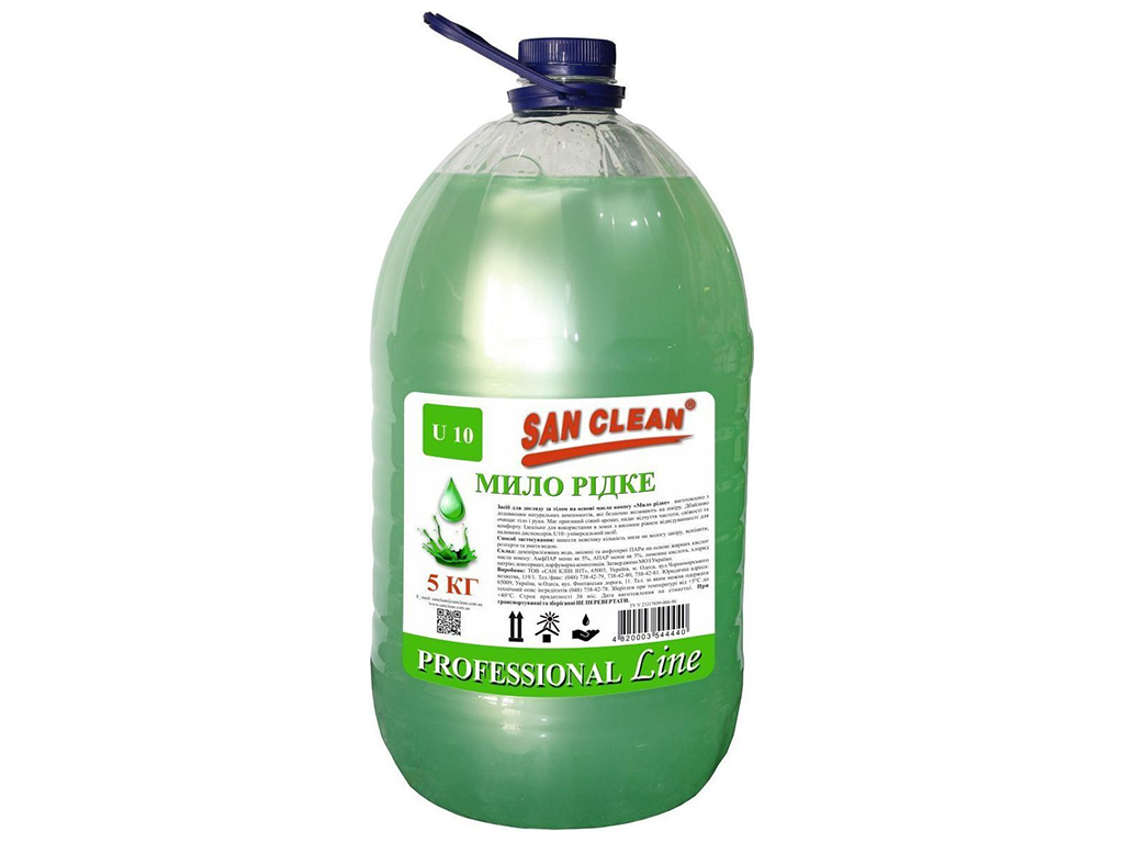 Рідке мило San Clean Professional Line Зелене, 5л