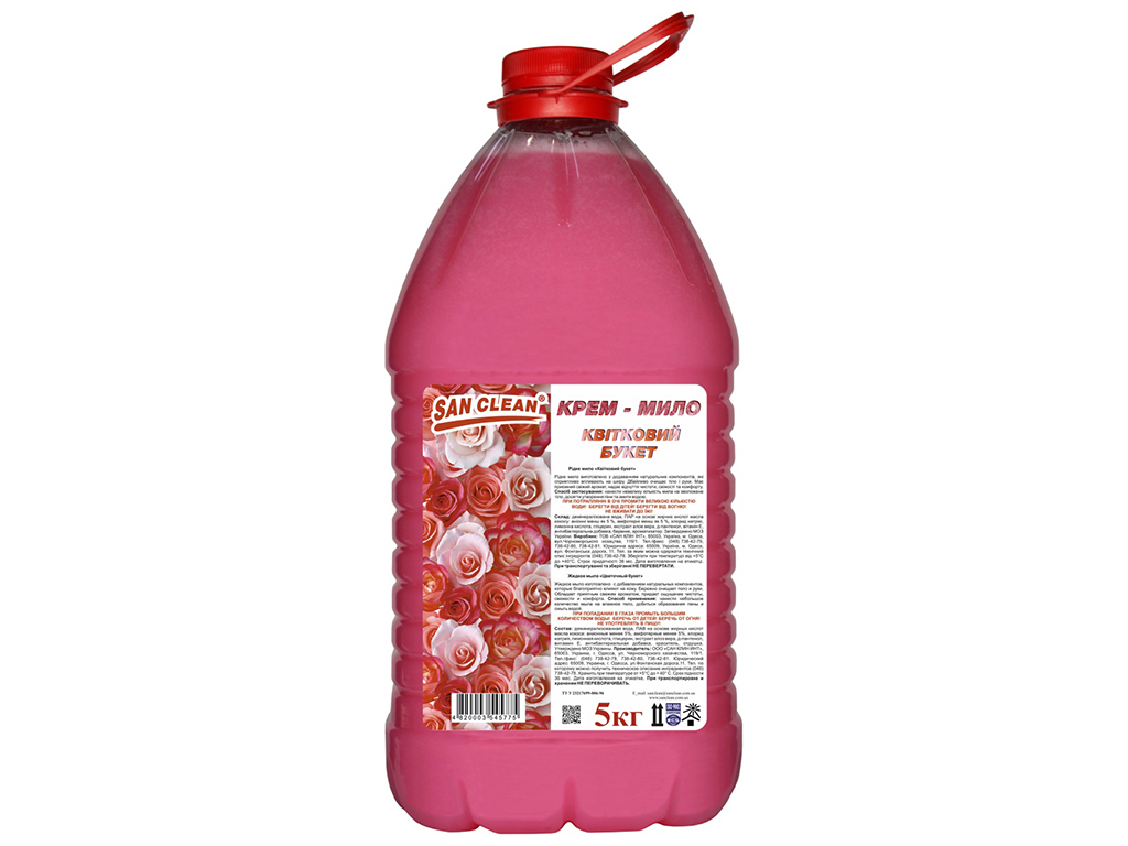 Крем-мыло San Clean Цветочный букет, 5л