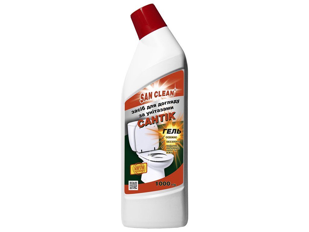 Засіб для чищення унітазу San Clean Сантік, 1л