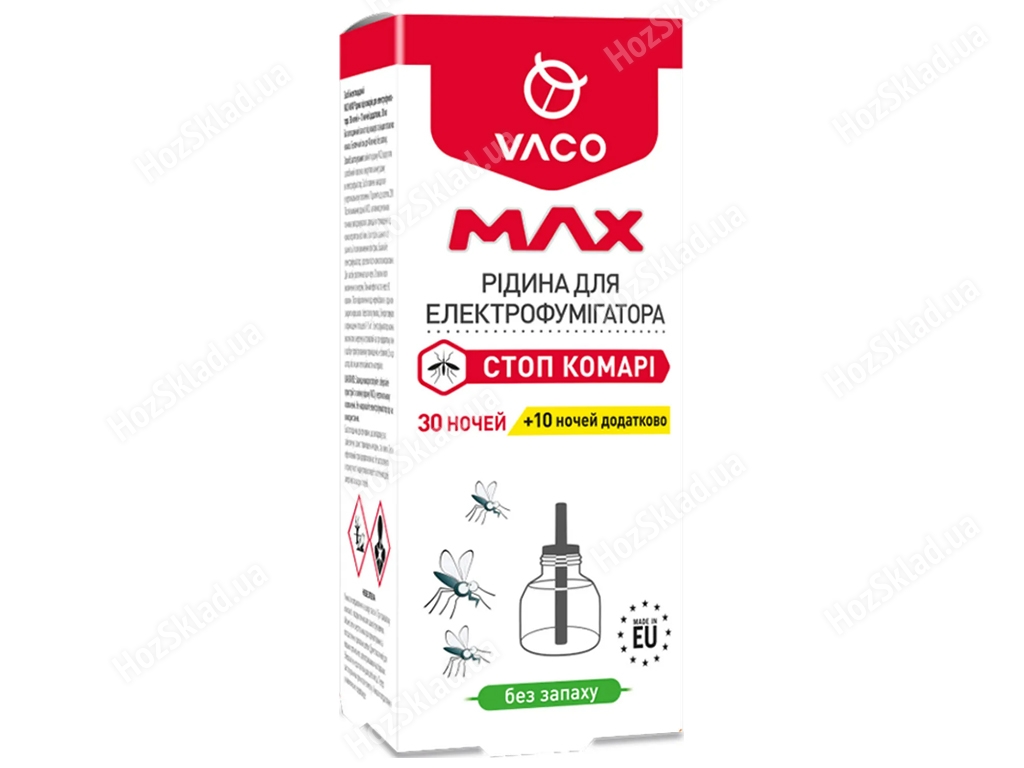 Жидкость для электрофумигатора Vaco Max, 40 ночей, 30 мл