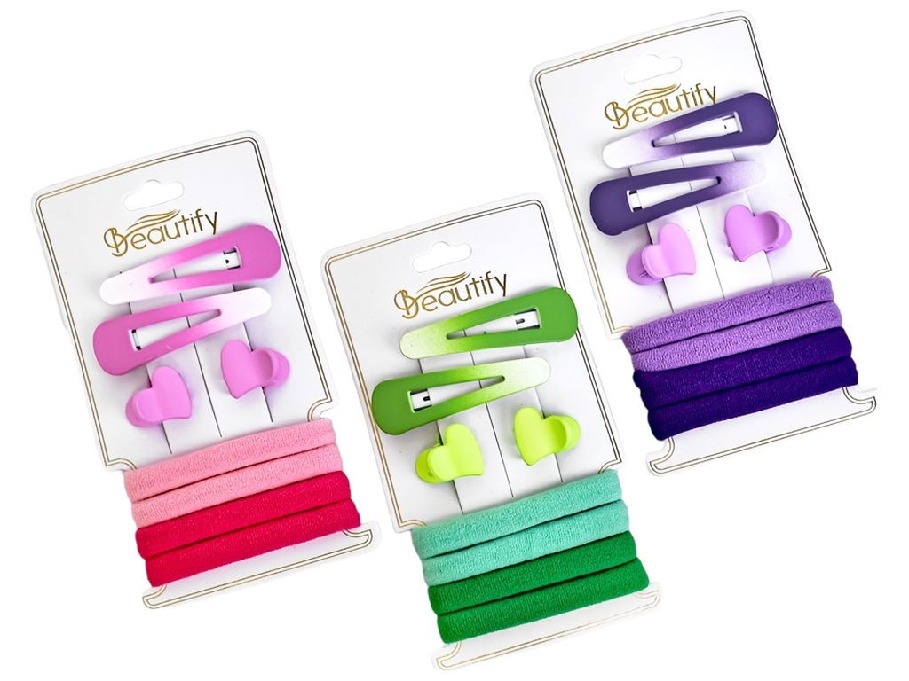 Аксесуари для волосся (4 резинки, 2 заколки, 2 крабики)