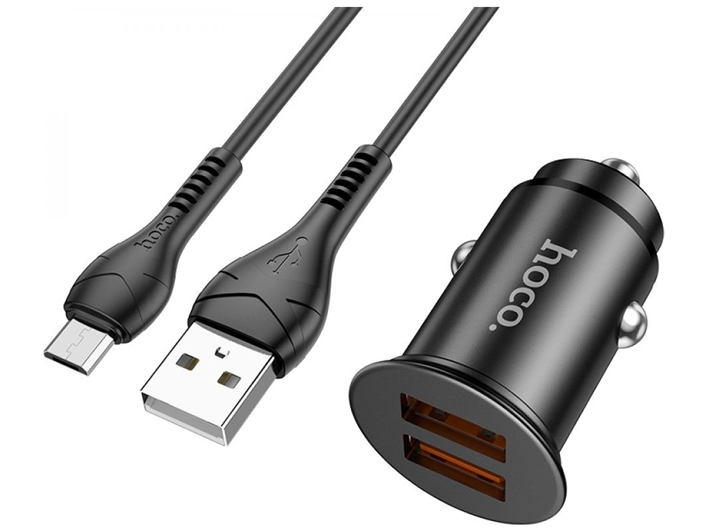 Автомобильное зарядное устройство Hoco NZ1 36W QC3.0 Micro Цвет Чёрный