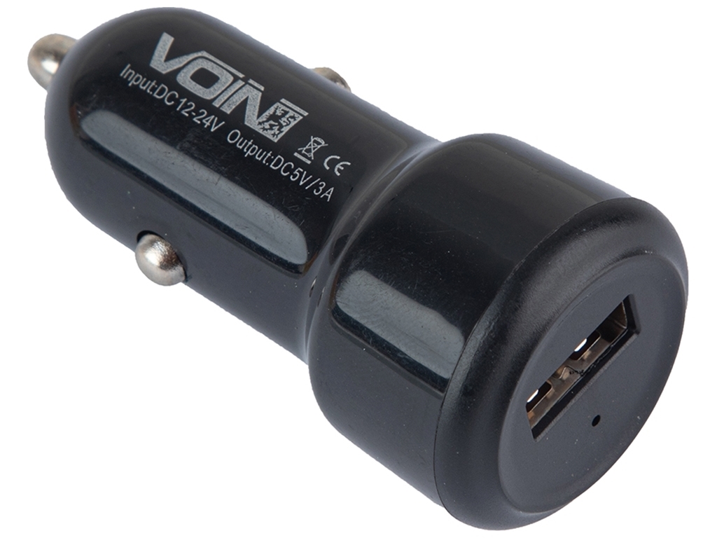 Автомобильное зарядное устройство VOIN C-36209, 1USB (12/24V - 5V 3,0A)
