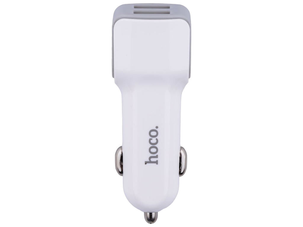 Авто Зарядное Устройство Hoco Z23 2USB Lightning, Цвет Белый