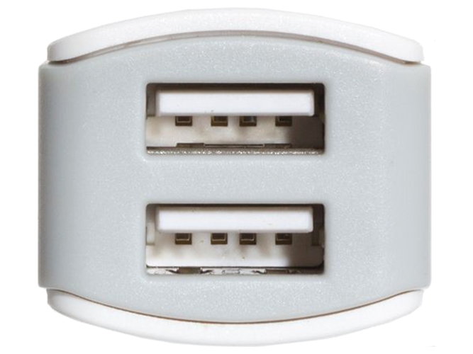 Авто Зарядное Устройство Hoco Z23 2USB Lightning, Цвет Белый