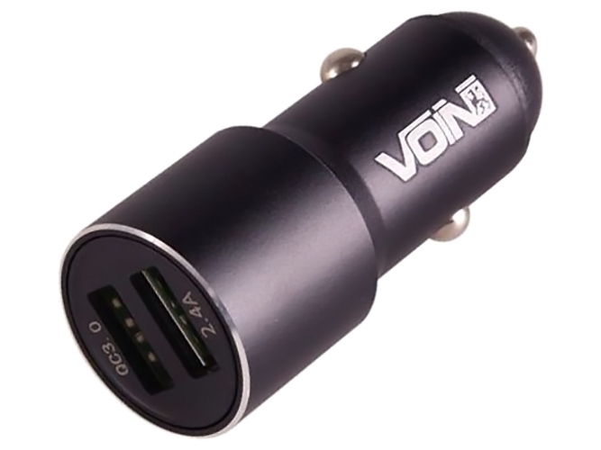 Автомобильное зарядное устройство VOIN C-30207Q, 2USB QC3.0 (12/24V - Port 1-5V*3A/9V*2A Port 2-5V*2