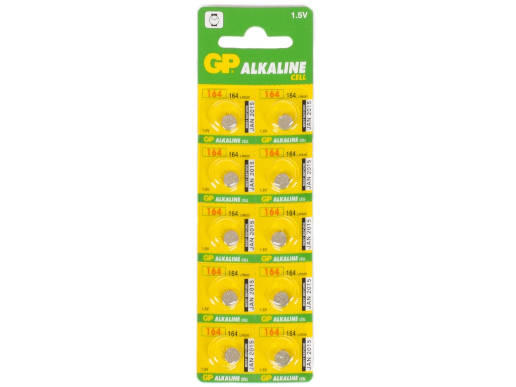 Батарейка алкалиновая GP Alkaline cell 164 LR620 1.5V для часов (цена за лист 10шт) 4891199025372