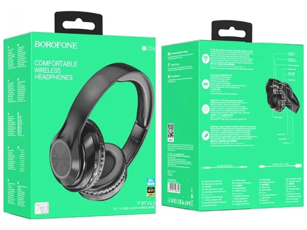 Блютуз Стерео Гарнитура Borofone BO24 Цвет Черный