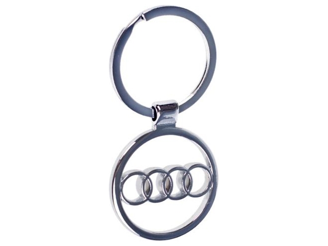 Брелок металлический дешевый 1шт AUDI в круге (CN)
