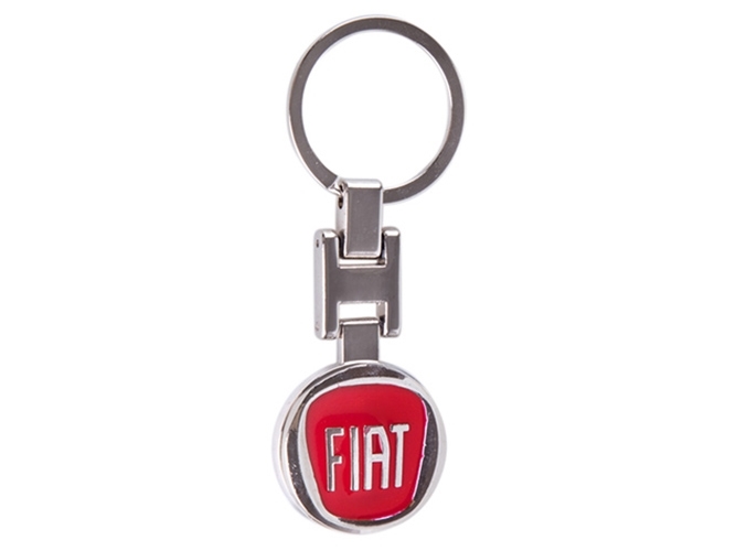 Брелок металлический на цепочке двухсторонний FIAT