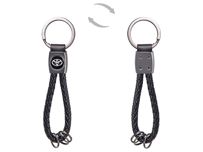 Брелок шкірзам. плетений з кільцями CN TOYOTA