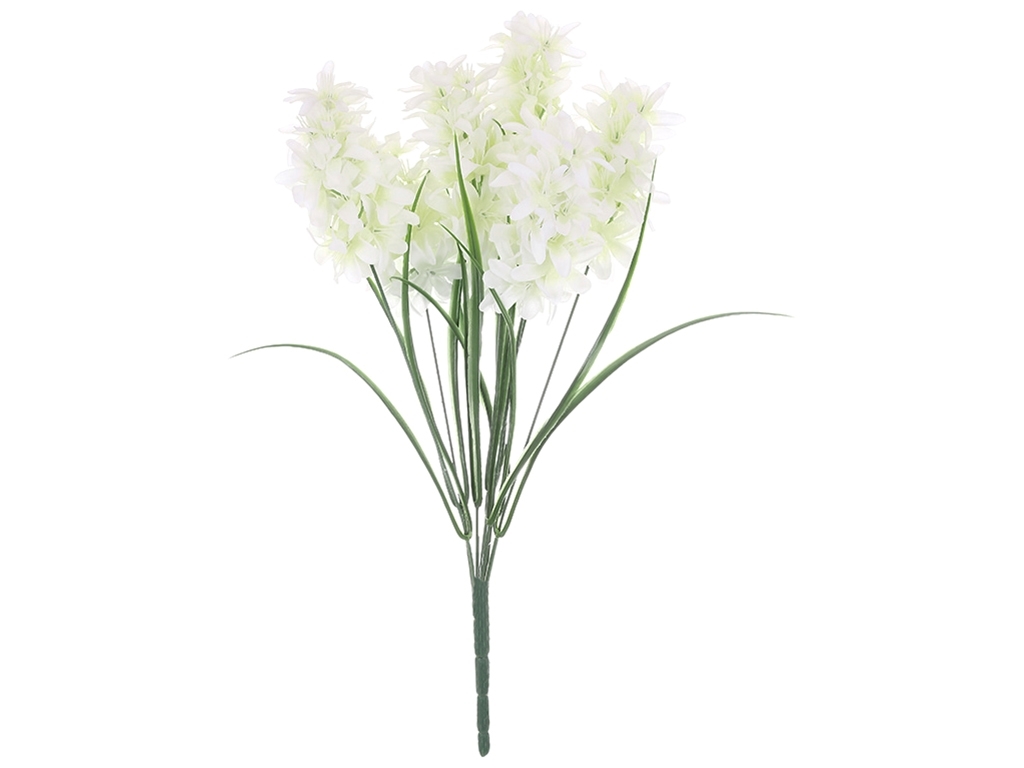 Букет Гиацинт, 7шт на ветке, 48см, цвет – белый