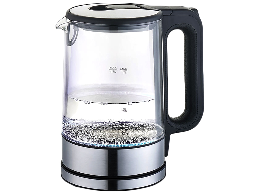 Чайник електричний Maestro BLACK скляний 220-240В, 50Гц, 2200Вт 1,7л