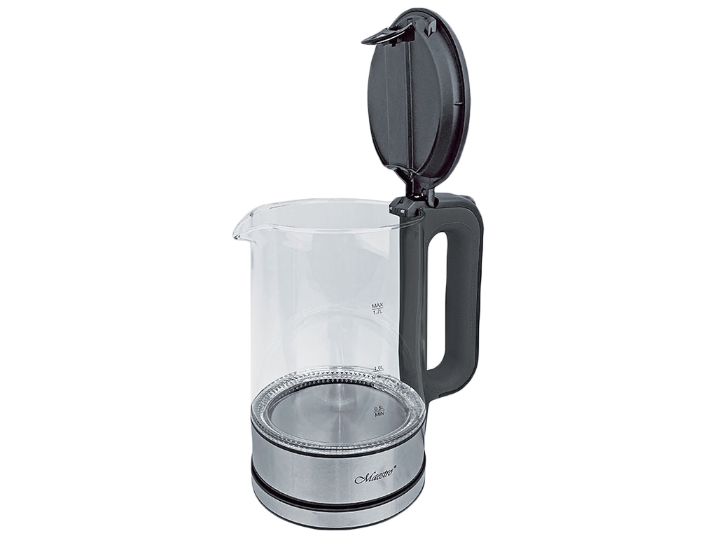 Чайник електричний Maestro BLACK скляний 220-240В, 50Гц, 2200Вт 1,7л