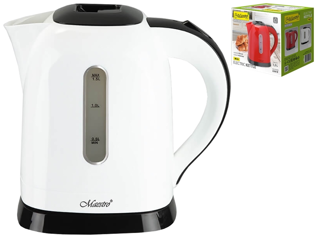 Чайник электрический Maestro (дисковый нагреватель) 2200Вт 1,5л