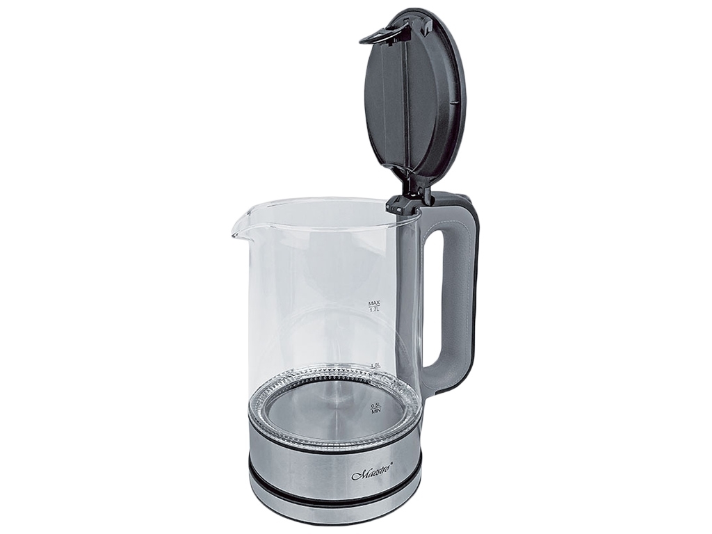 Чайник электрический Maestro GREY стеклянный 220-240В, 50Гц, 2200Вт 1,7л