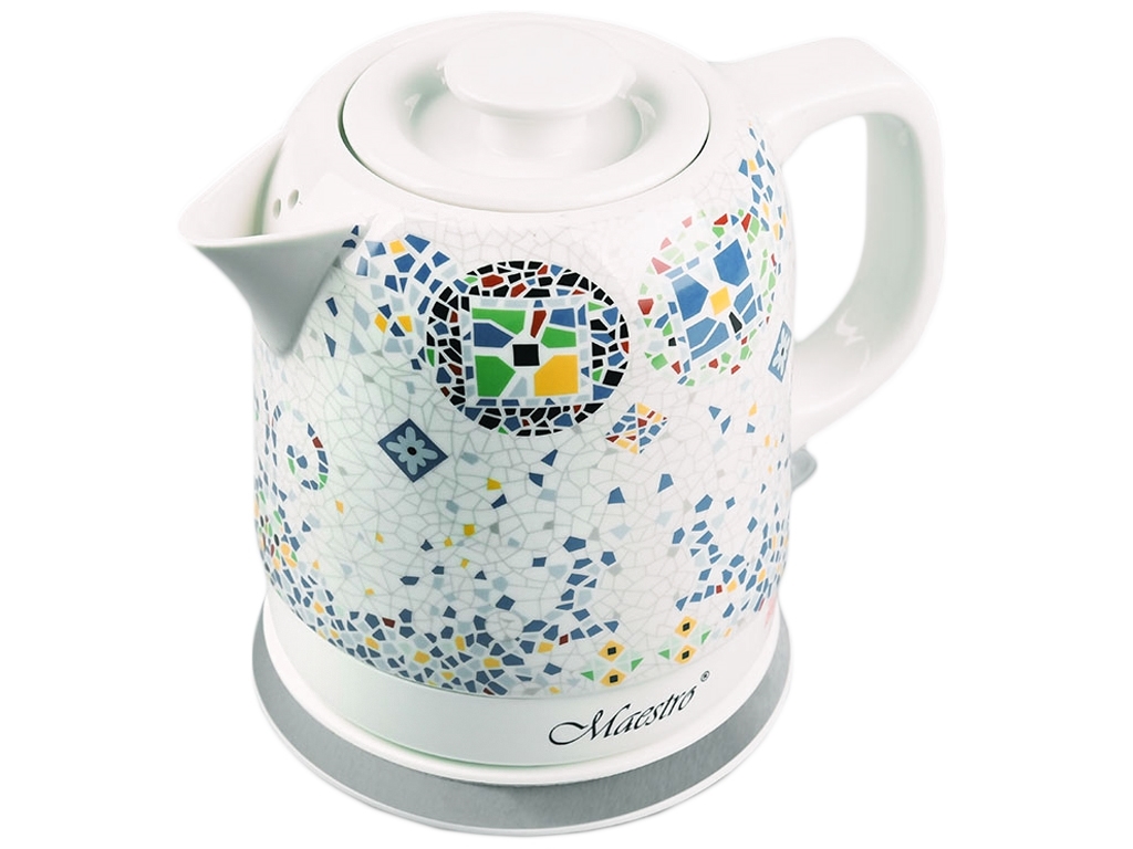 Чайник электрический Maestro керамический с узором (дисковый нагреватель), 1200Вт 1,5л