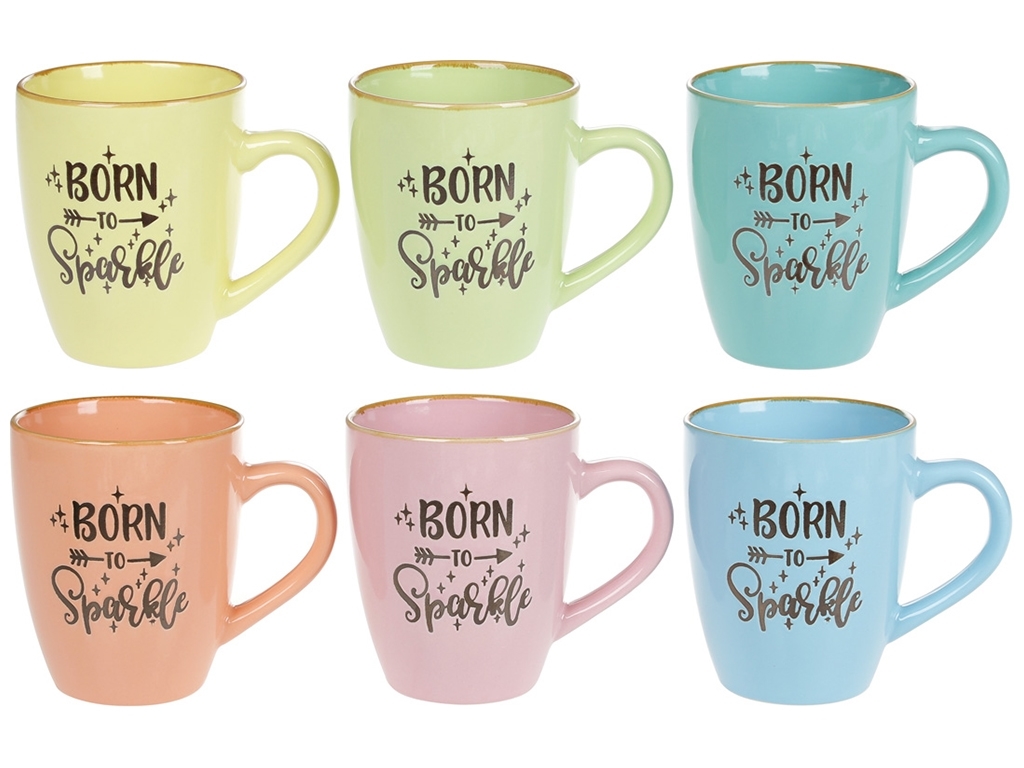 Чашка Born to Sparkle, 360мл, 6 дизайнів