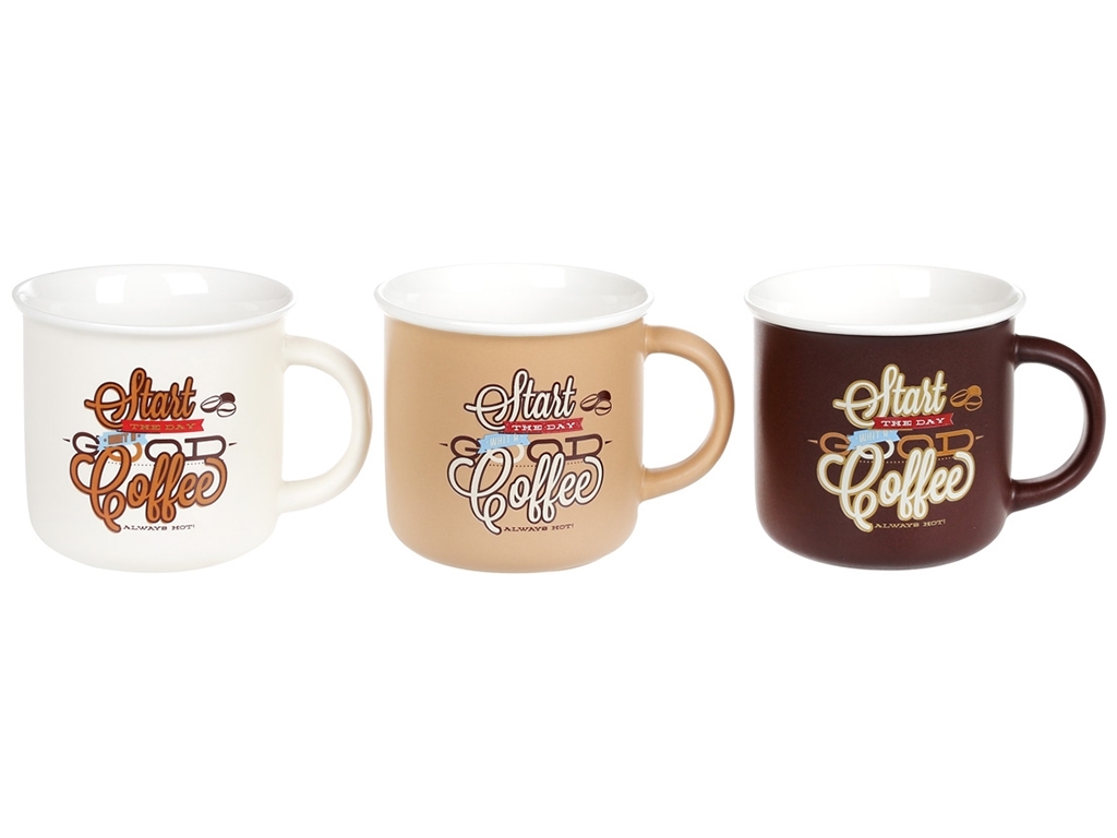 Чашка Coffee, 380мл, 3 дизайни
