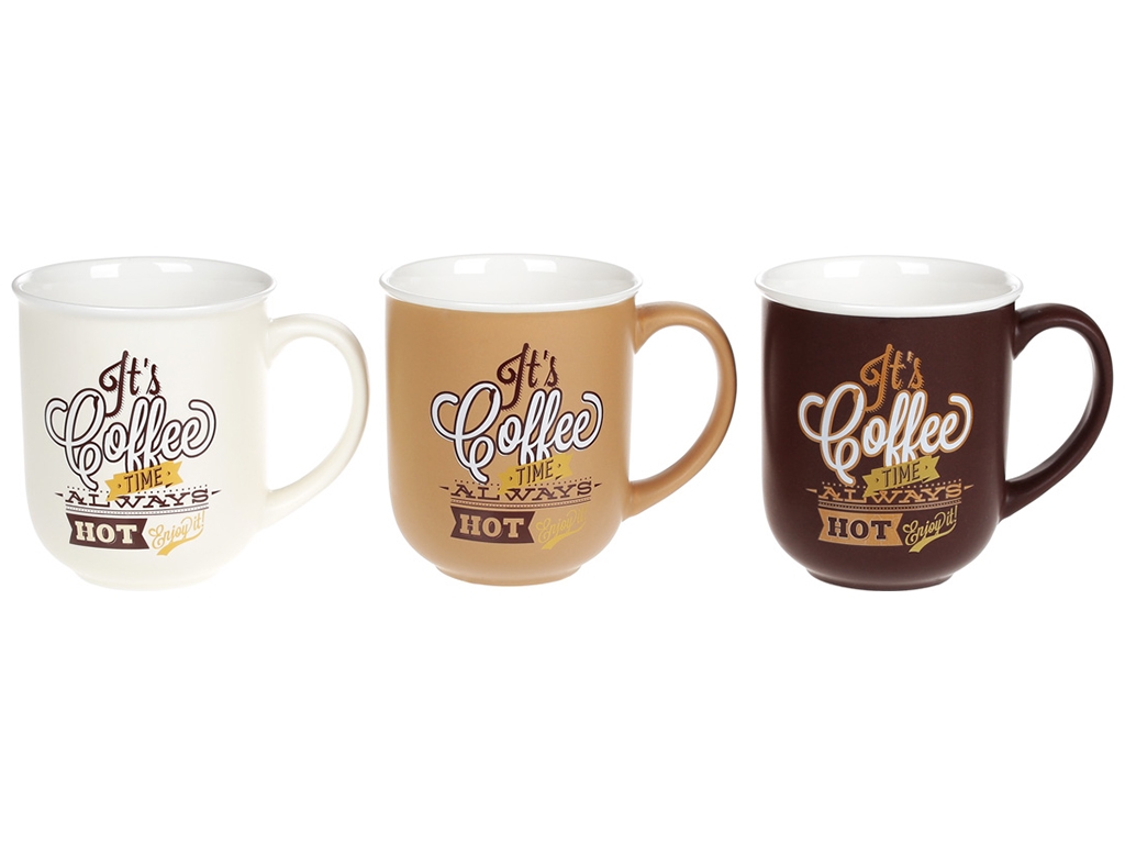 Чашка Coffee Time, 380мл, 3 дизайна
