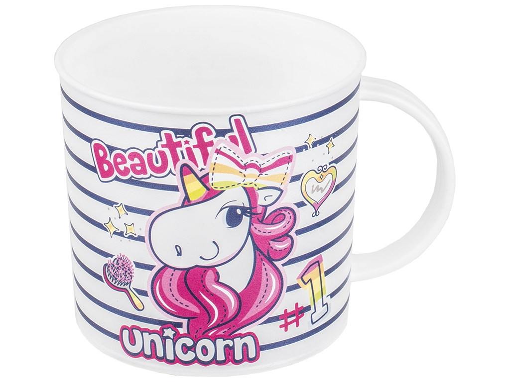 Чашка детская Herevin Unicorn, пластиковая, 280мл, 86234