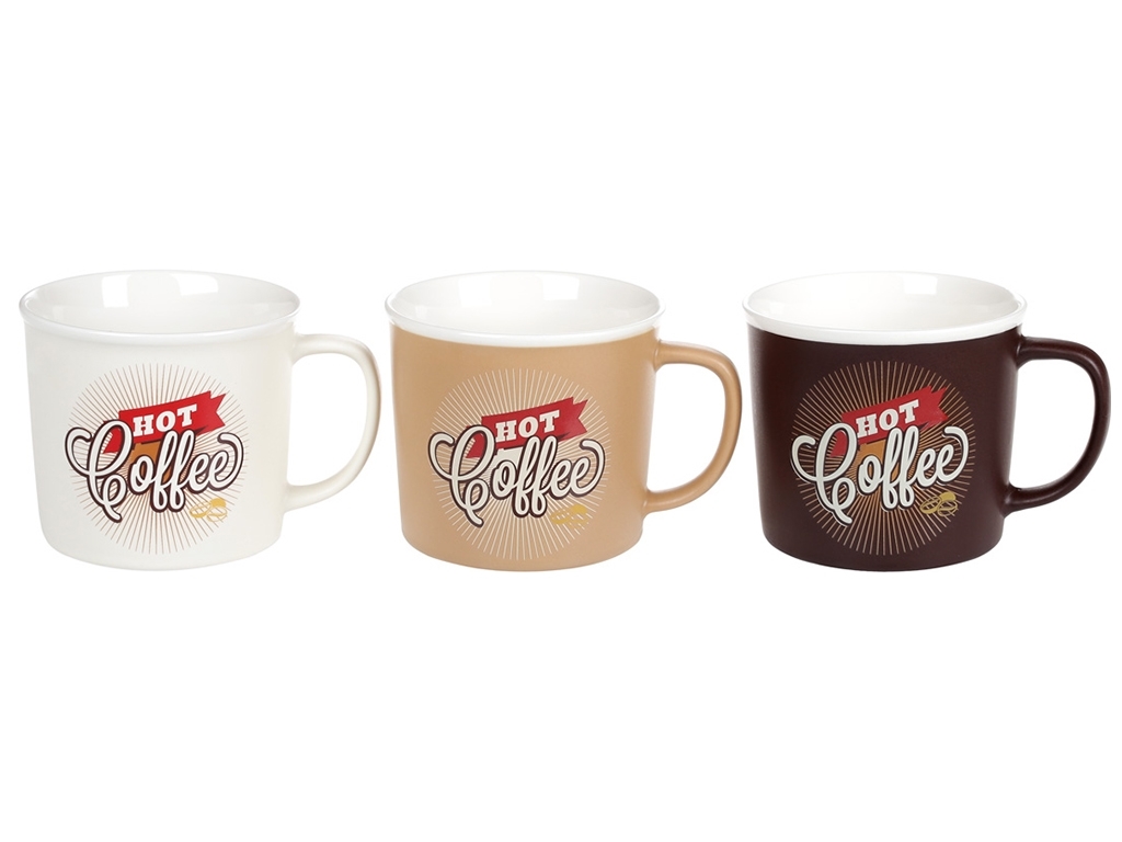 Чашка Hot Coffee, 380мл, 3 дизайни