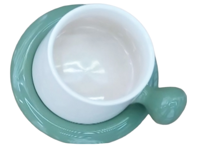 Чашка LED ARADA GREEN з блюдцем, 250мл, 6900069907507