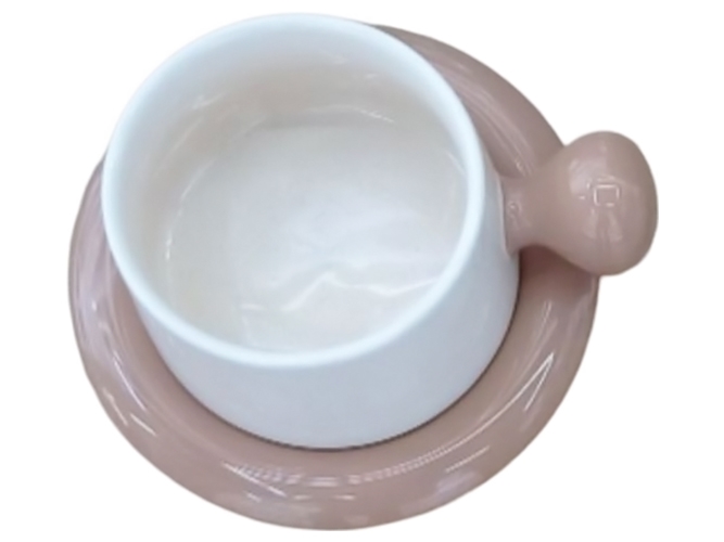 Чашка LED ARADA NUDE с блюдцем, 250мл, 6900069907514