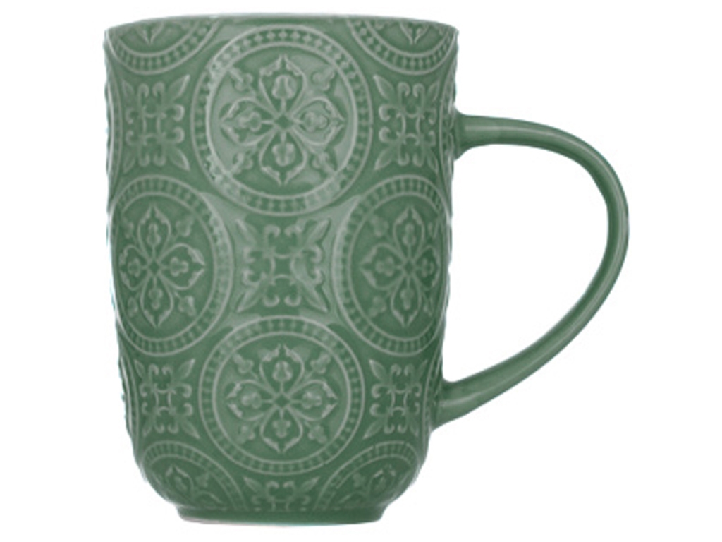 Чашка Limited Edition Pattern, 410мл (колір темно - зелений) 6900065272647