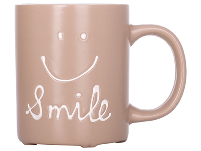 Чашка Limited Edition Smile, 330мл, коричнева, 6900065315658
