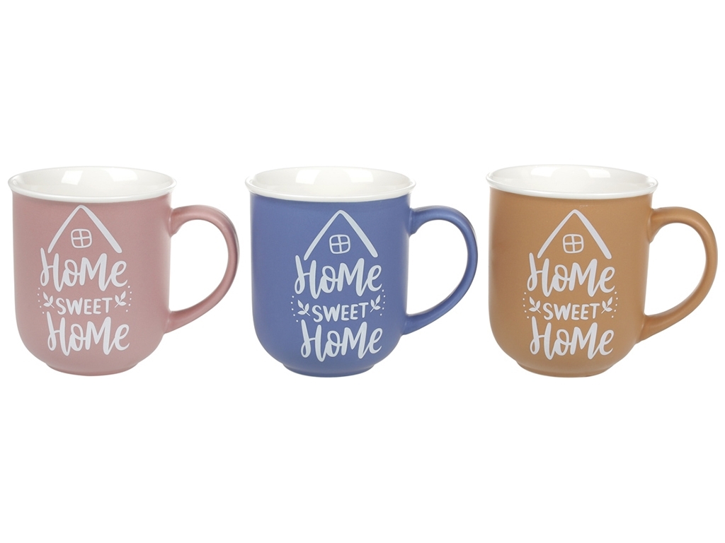 Чашка Милый дом, 350мл, цвет - микс трех цветов 