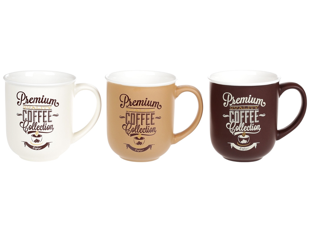 Чашка Premium Coffee, 380мл, 3 дизайни