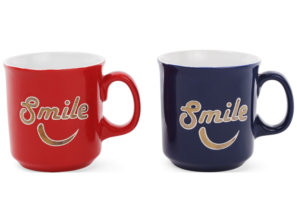 Чашка Smile, 475мл, 2 кольори мікс
